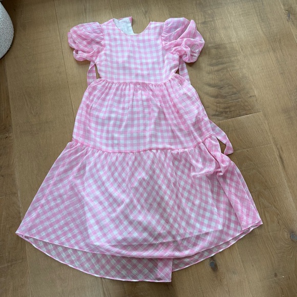 English Factory Pink Gingham Midi Dress - Picture 4 of 8